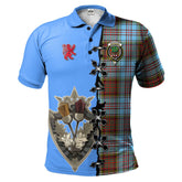 Clan Anderson Ancient Tartan Polo Shirt - Lion Rampant And Celtic Thistle Style LJ97 Anderson Ancient Tartan Tartan Polo